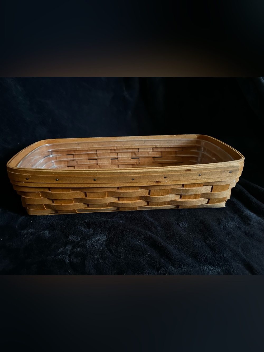 Vintage Longaberger Woven Bread Basket 1995 With Liner